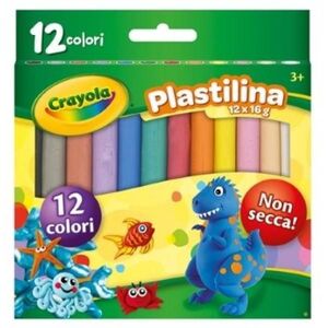 PLASTILINA 12 COLORES 16GR. BRILLANTES CRAYOLA