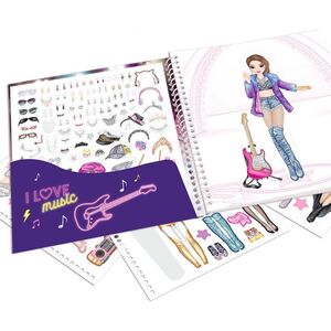 CUADERNO CON CALCOMANÍAS TOPMODEL DRESS ME GLAMOUR