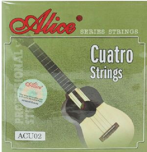 JUEGO CUERDAS CUATRO VENEZOLANO ACU02 NYLON NEGRO