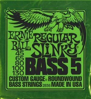 ERNIE BALL BAJO ELECTRICO 45-130 REGULAR SLINKY 2836 (JGO.)