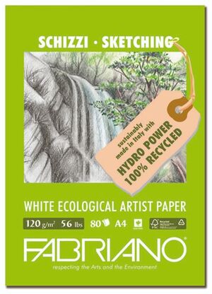 BLOCK DIBUJO PAPEL RECICLADO 29,7X42 120GR 40H FABRIANO