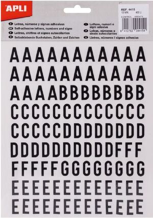 LETRAS ADHESIVAS APLI 15MM REF.4415