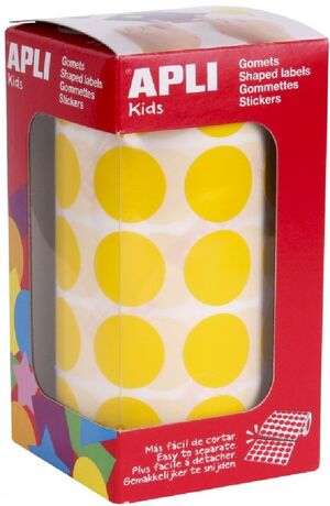 GOMETS REDONDO AMARILLO 20MM APLI REF.4859