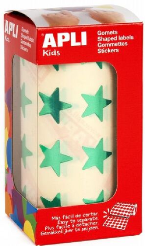 GOMETS ESTRELLA VERDE METALIZADO 19,5MM APLI REF.12054