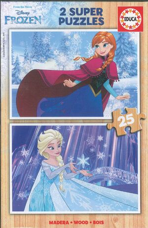 PUZZLE 2X25 FROZEN EDUCA MADERA