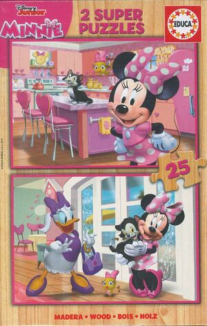 PUZZLE 2X25 MINNIE EDUCA MADERA