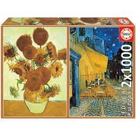 PUZZLE 1000 X 2 LOS GIRASOLES + TERRAZA DE CAFE EDUCA 