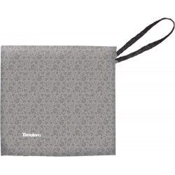 FUNDA PORTA MASCARILLAS FLORES GRIS