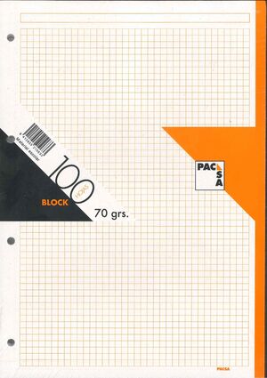 RECAMBIO CARTAPACIO 5MM 100H 70GR PACSA NARANJA 