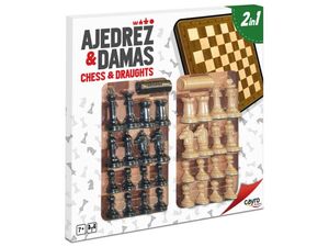 TABLERO AJEDREZ + DAMA MADERA CAYRO 094