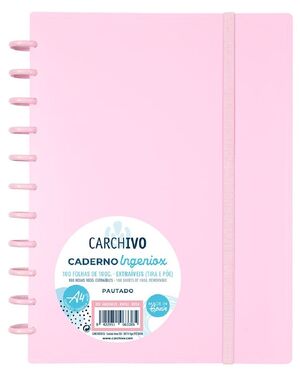 CUADERNO 5MM A5 100H CARCHIVO INGENIOX ROSA