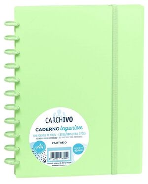 CUADERNO 5MM A5 100H CARCHIVO INGENIOX VERDE