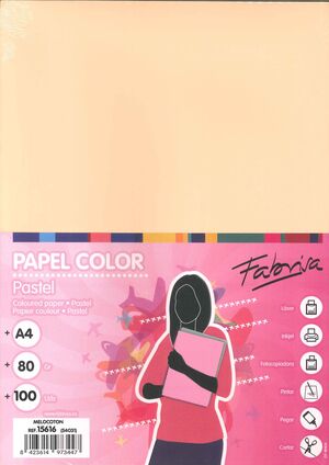 PAPEL A4 MELOCOTON 100H 80GR FABRISA