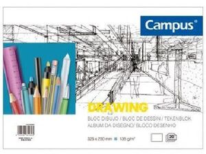 BLOCK DIBUJO A4 CON RECUADRO CAMPUS ARTE 