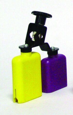 TEMPLE BLOCK PLASTICO AMARILLO-MORADO DOBLE DB0733