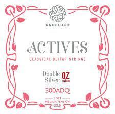 KNOBLOCH 300ADQ ACTIVES DOUBLE SILVER QZ NYLON FULL SET MEDIUM TENSION 33.5