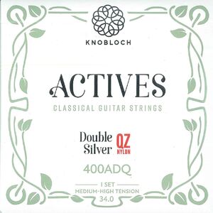 KNOBLOCH 400ADQ ACTIVES DOUBLE SILVER QZ NYLON FULL SET MEDIUM-HIGH TENSION 34.0