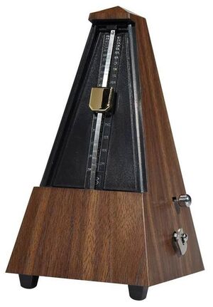 METRÓNOMO BOSTON PIRÁMIDE MADERA CAMPANA BMM-100-WG