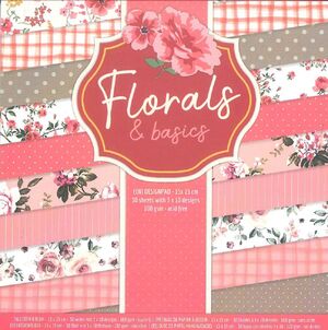 BLOCK 30 PAPELES SCRAP 15X15 100GR FLORALS & BASICS 