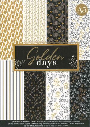 BLOCK CARTULINAS A5 16HOJAS GOLDEN DAYS CRAFT SENSATIONS