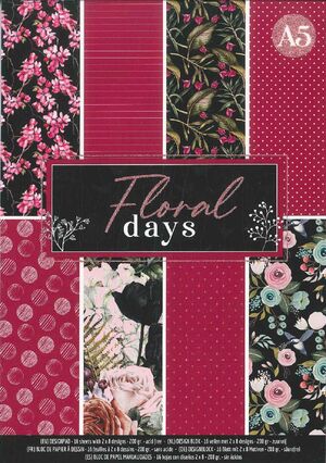 BLOCK CARTULINAS A5 16 HOJAS FLORAL DAYS CRAFT SENSATIONS