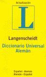 LANGENSCHEIDT. DICCIONARIO UNIVERSAL ALEMAN (ESPAÑOL)