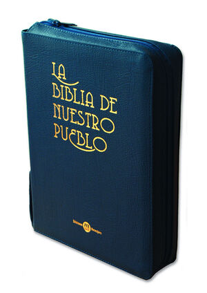 BIBLIA DE NUESTRO PUEBLO CUERO AZUL