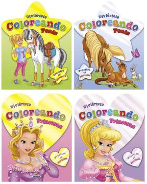 DIVIÉRTETE COLOREANDO (4 TÍTULOS)