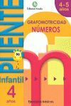 PUENTE GRAFOMOTRICIDAD CUADERNO 4-5 NUMEROS 4 AÑOS