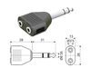 ADAPTADOR 2 MINI JACK - JACK STEREO 