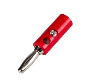 BANANA 4MM PARA COLUMNAS ROJO