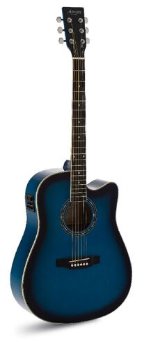 GUITARRA ACUSTICA ADMIRA TENNESSEE AZUL SATINADA