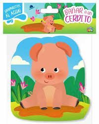 BAÑAR A UN CERDITO. ANIMALITOS AL AGUA