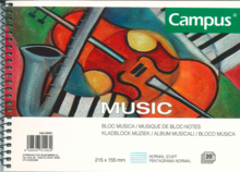 BLOCK MUSICA 1/4 20 HOJAS CAMPUS 