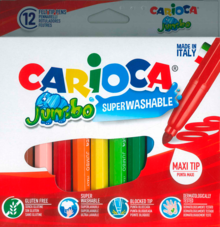 ROTULADORES 12 COLORES JUMBO CARIOCA 