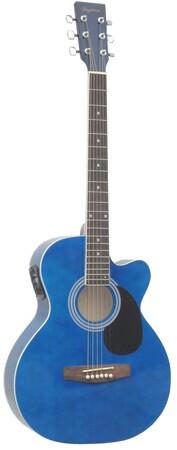 GUITARRA ACUSTICA DAYTONA A-401CE CUTAWAY AZUL ELECTRIFICADA