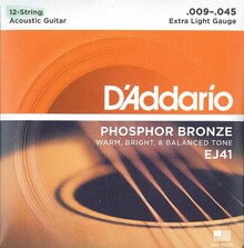 DADDARIO ACUSTICA 12 CUERDAS EJ41 009-045