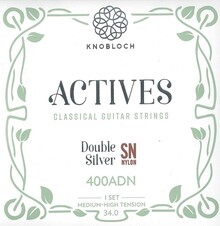 KNOBLOCH 400ADN ACTIVES DOUBLE SILVER SN NYLON FULL SET MEDIUM-HIGH TENSION 34.0