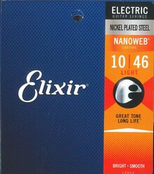 ELIXIR GUITARRA ELECTRICA 010-046 NANOWEB LIGHT 12052 (JGO.)